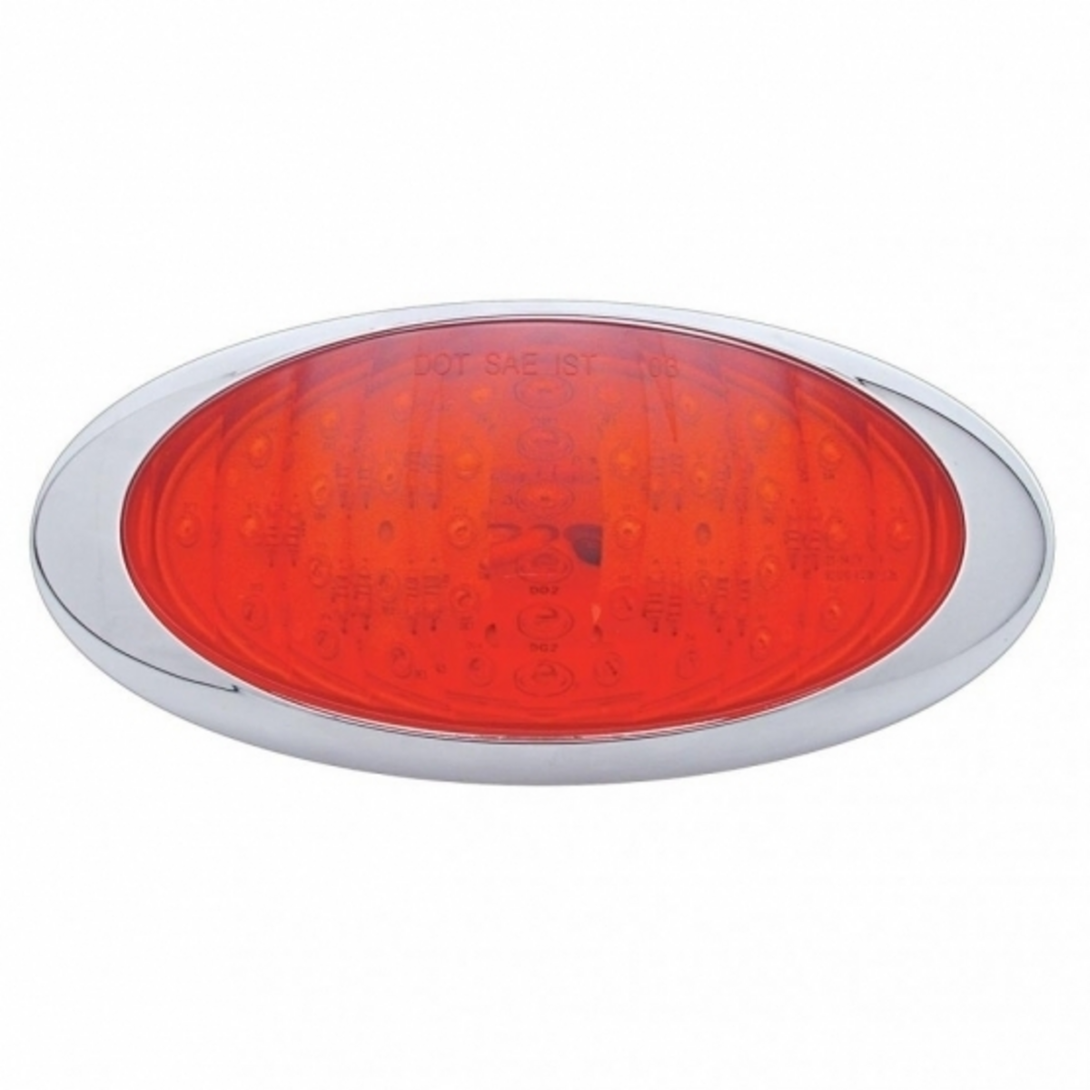 40 LED Oval Phantom III Light (Stop, Turn & Tail) - Red LED/Red Lens