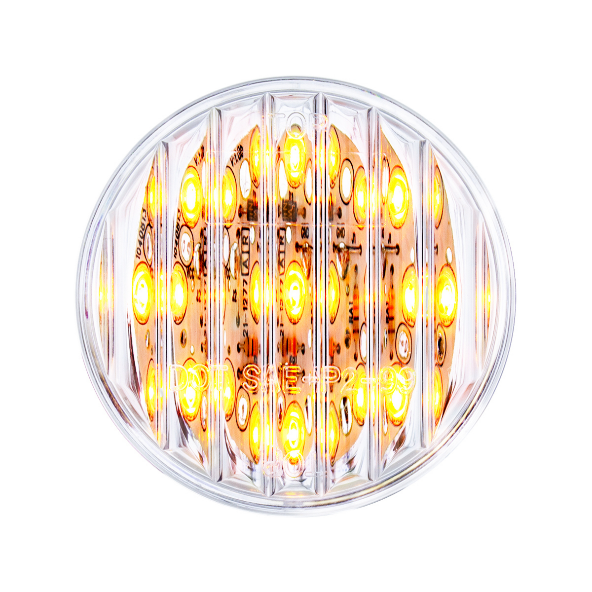 9 LED 2" Round Light (Clearance/Marker) - Amber LED/Clear Lens
