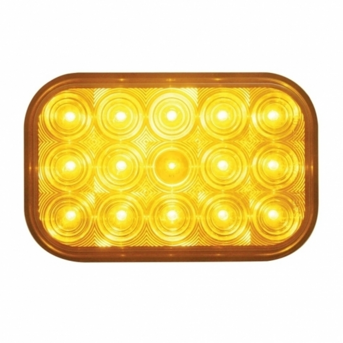 15 LED Rectangular Turn Signal Light - Amber LED/Amber Lens