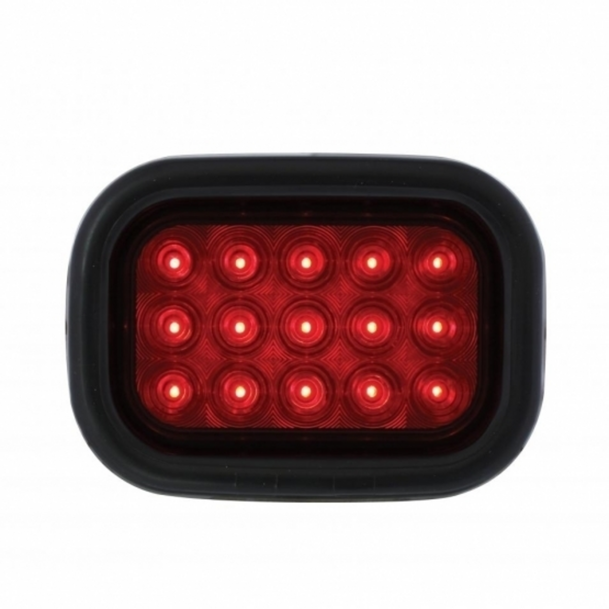 15 LED Rectangular Light Kit (Stop, Turn & Tail) - Red LED/Red Lens