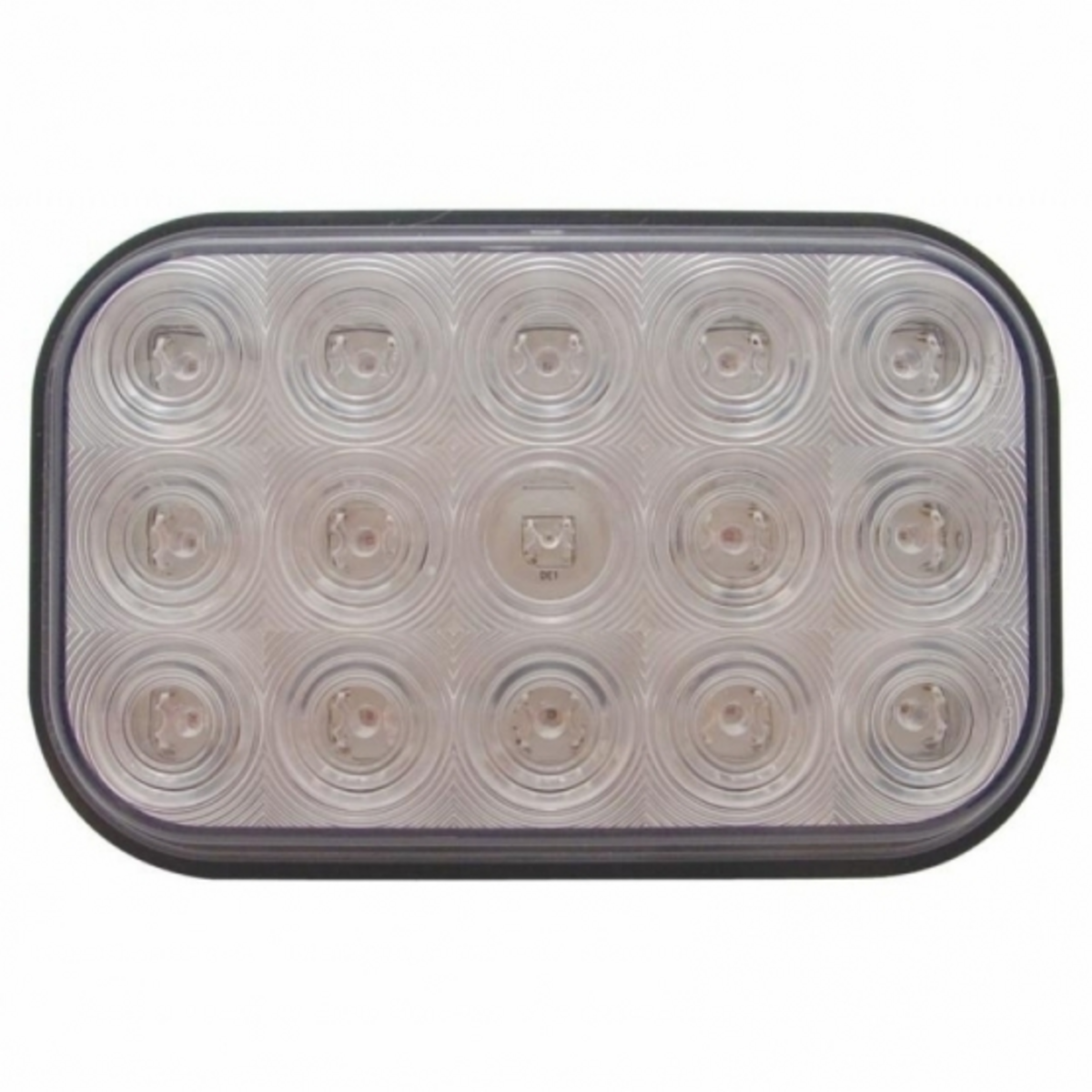 15 LED Rectangular Light (Stop, Turn & Tail) - Red LED/Clear Lens (Bulk)