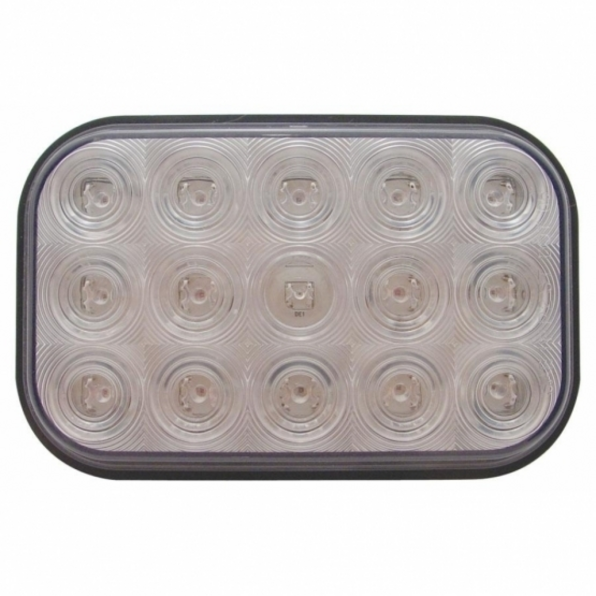 15 LED Rectangular Light (Stop, Turn & Tail) - Red LED/Clear Lens