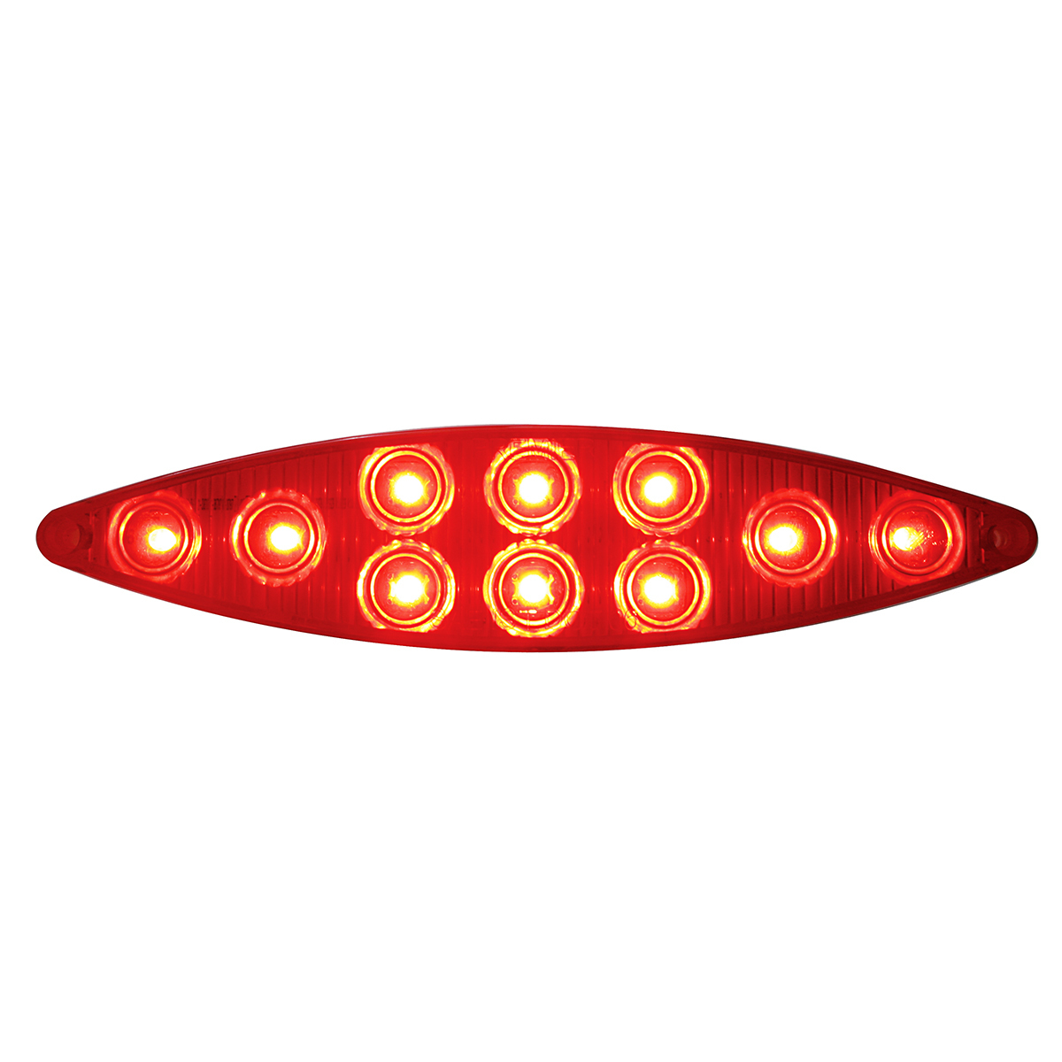 10 LED "Cat's Eye" Light (Stop, Turn & Tail) - Red LED/Red Lens