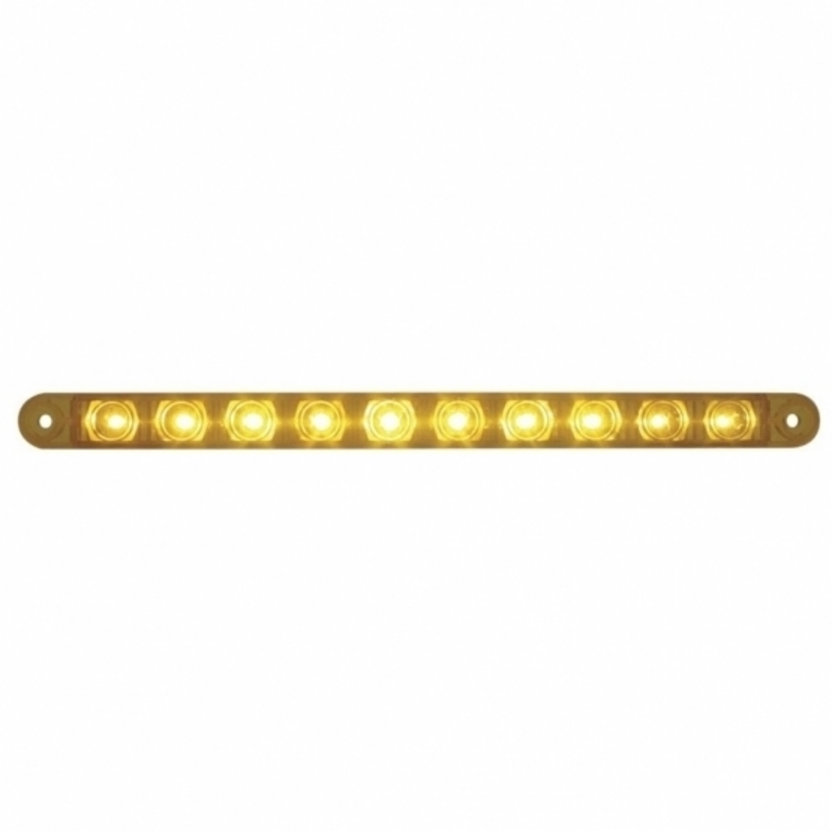 10 LED 9" Turn Signal Light Bar - Amber LED/Amber Lens (Bulk)