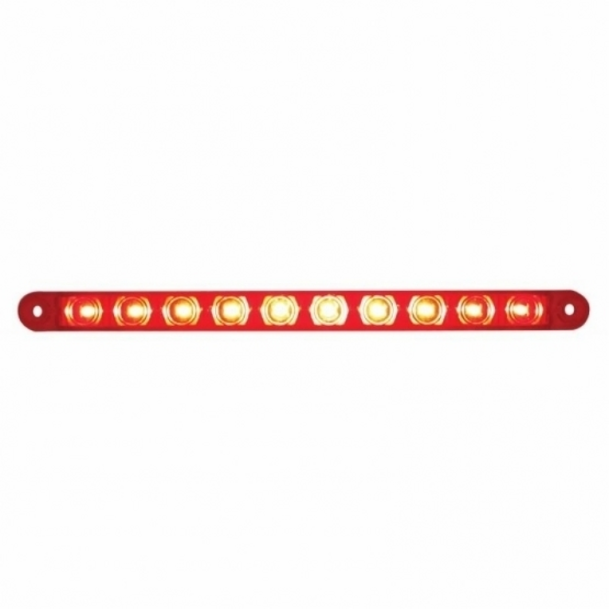 10 LED 9" Light Bar (Stop, Turn & Tail) - Red LED/Red Lens (Bulk)