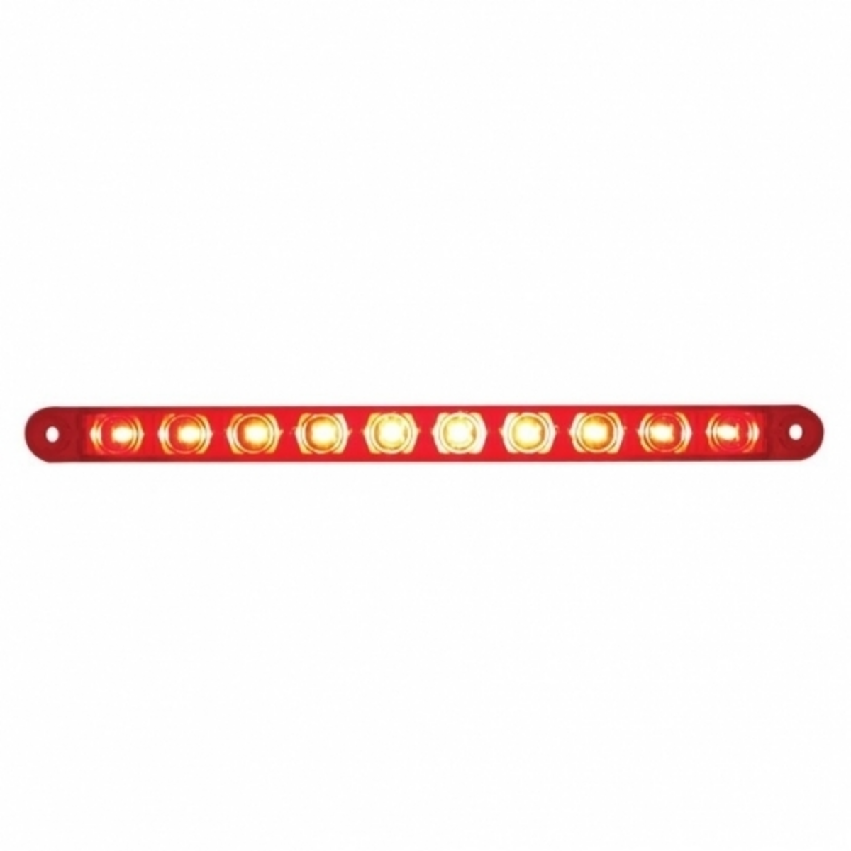 10 LED 9" Light Bar (Stop, Turn & Tail) - Red LED/Red Lens