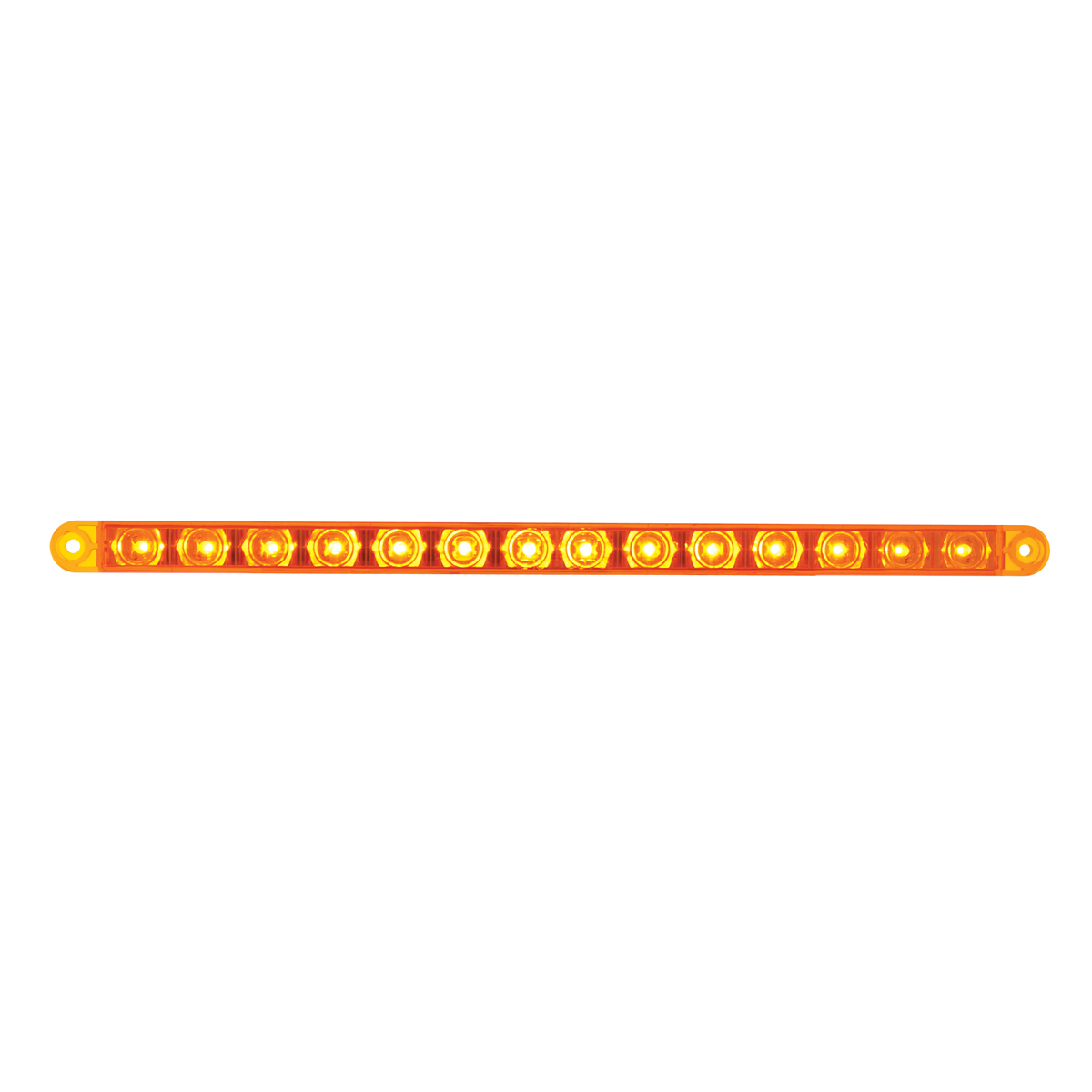 14 LED 12" Turn Signal Light Bar - Amber LED/Amber Lens