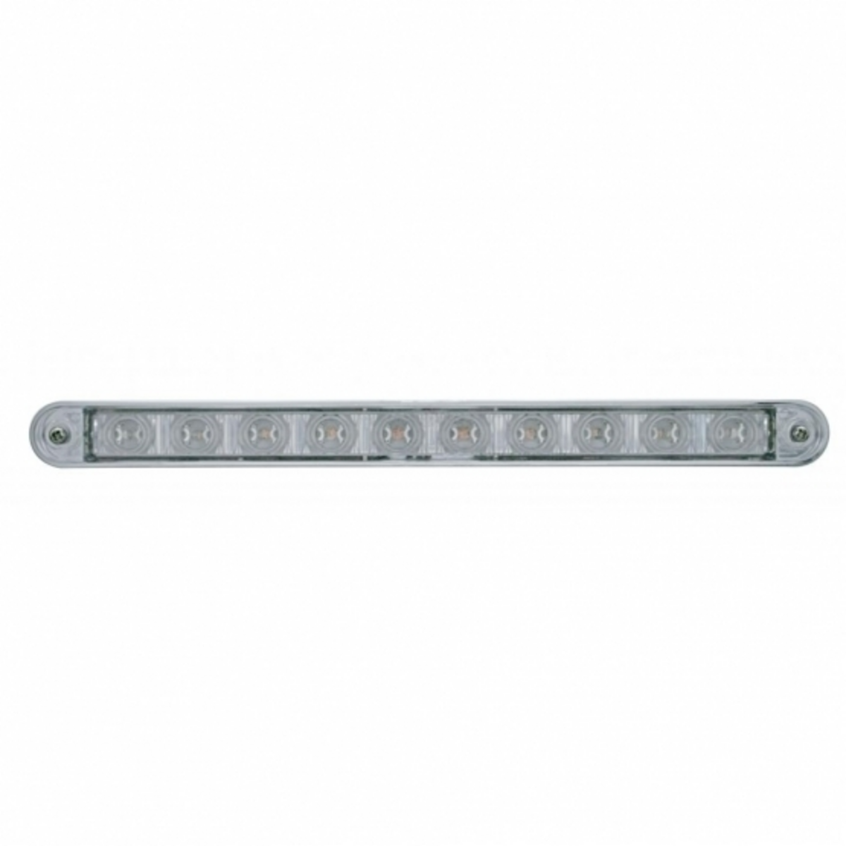 10 LED 9" Light Bar With Bezel (Stop, Turn & Tail) - Red LED/Clear Lens