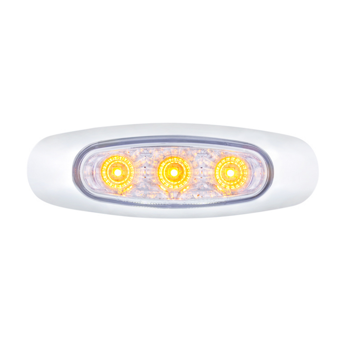 5 LED Reflector Light (Auxiliary/Utility) With Side Ditch Light - Amber LED/Clear Lens (Bulk)