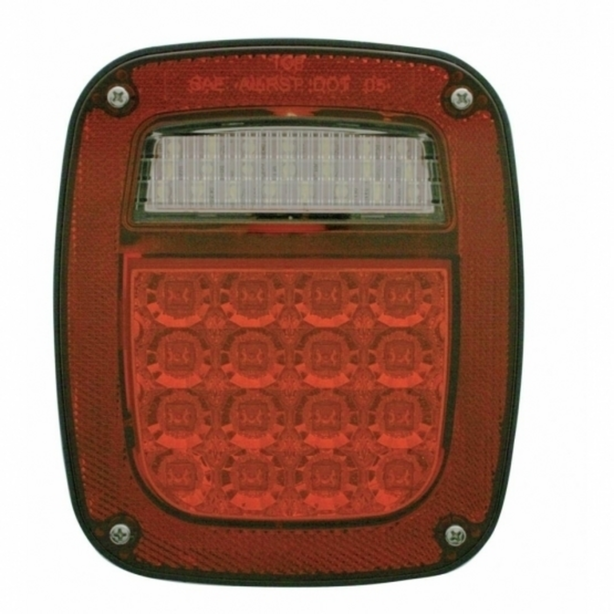 LED Reflector Universal Combination Tail Light With License Light (Bulk)