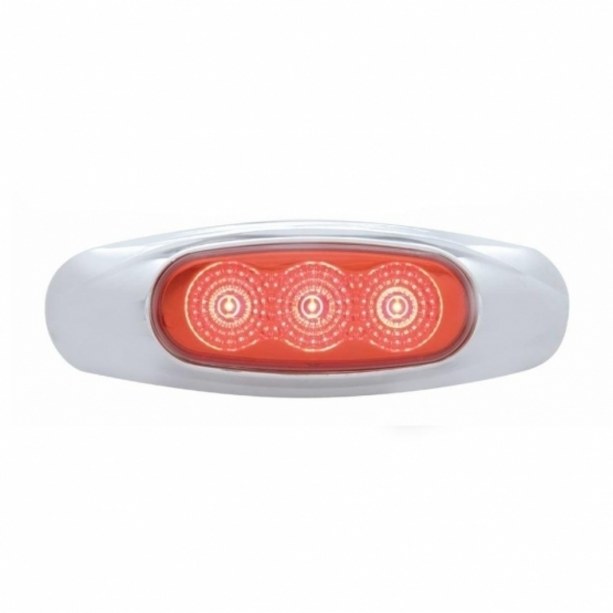 3 LED Reflector Light (Clearance/Marker) - Red LED/Red Lens