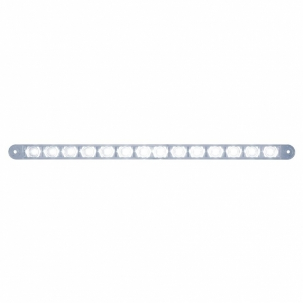 14 LED 12" Auxiliary Strip Light - White LED/Clear Lens (Bulk)
