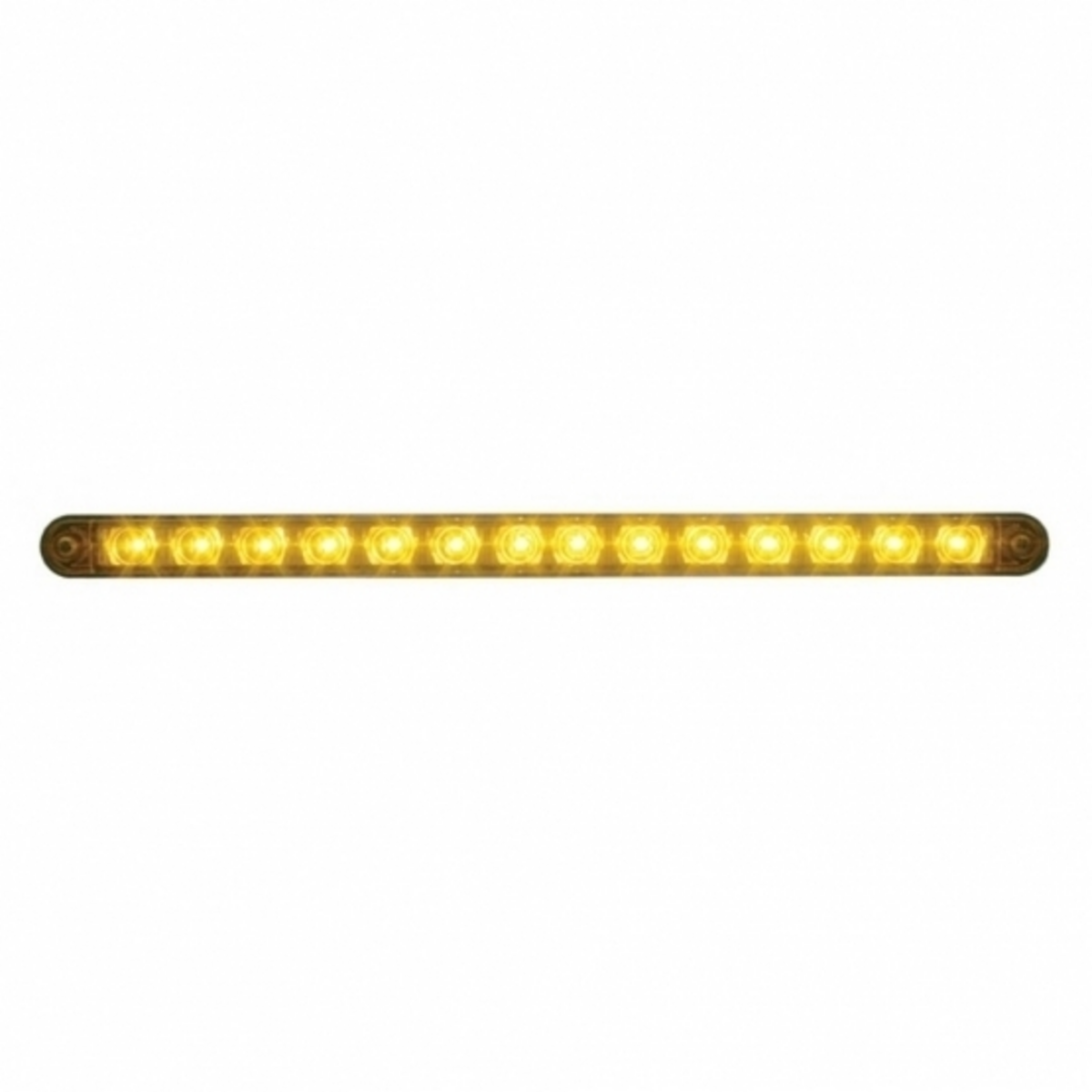 14 LED 12" Turn Signal Light Bar With Bezel - Amber LED/Amber Lens