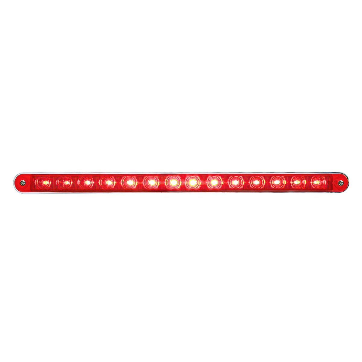 14 LED 12" Light Bar With Bezel (Stop, Turn & Tail) - Red LED/Red Lens