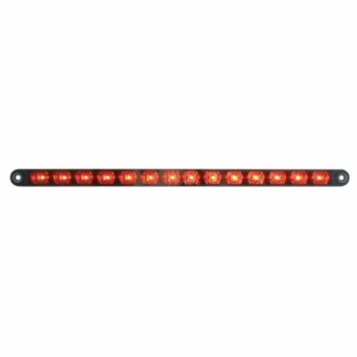14 LED 12" Auxiliary strip Light - Red LED/Chrome Lens (Bulk)