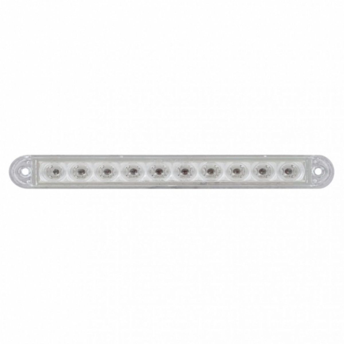 10 LED 6-1/2" Light Bar Only (Stop, Turn & Tail) - Red LED/Clear Lens