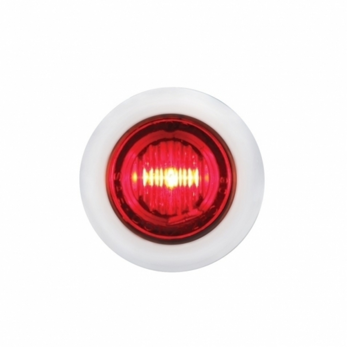 3 LED 3/4" Mini Light With Bezel (Clearance/Marker) - Red LED/Red Lens