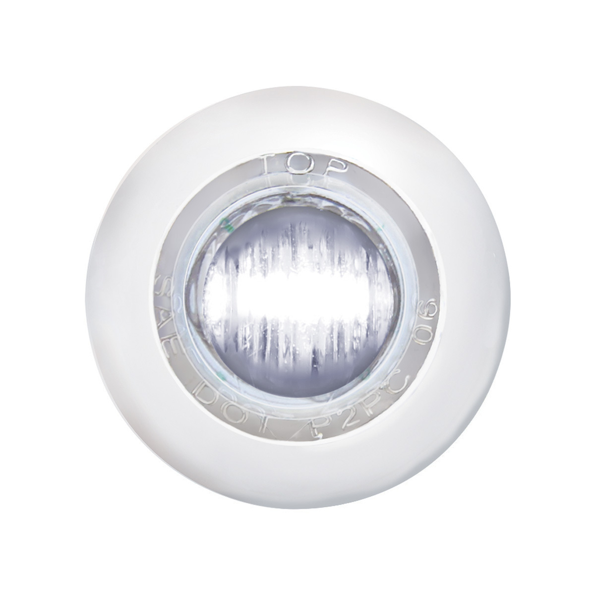 3 LED 3/4" Mini Light With Bezel (Clearance/Marker) - White LED/Clear Lens