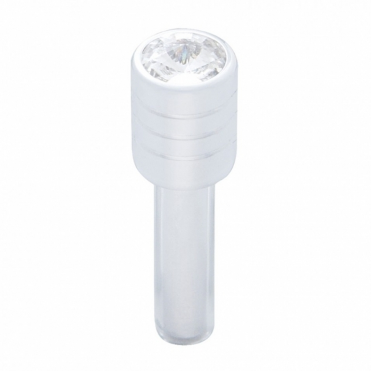 Chrome Door Lock Knob With 7/16" Clear Crystal (2pc/set)