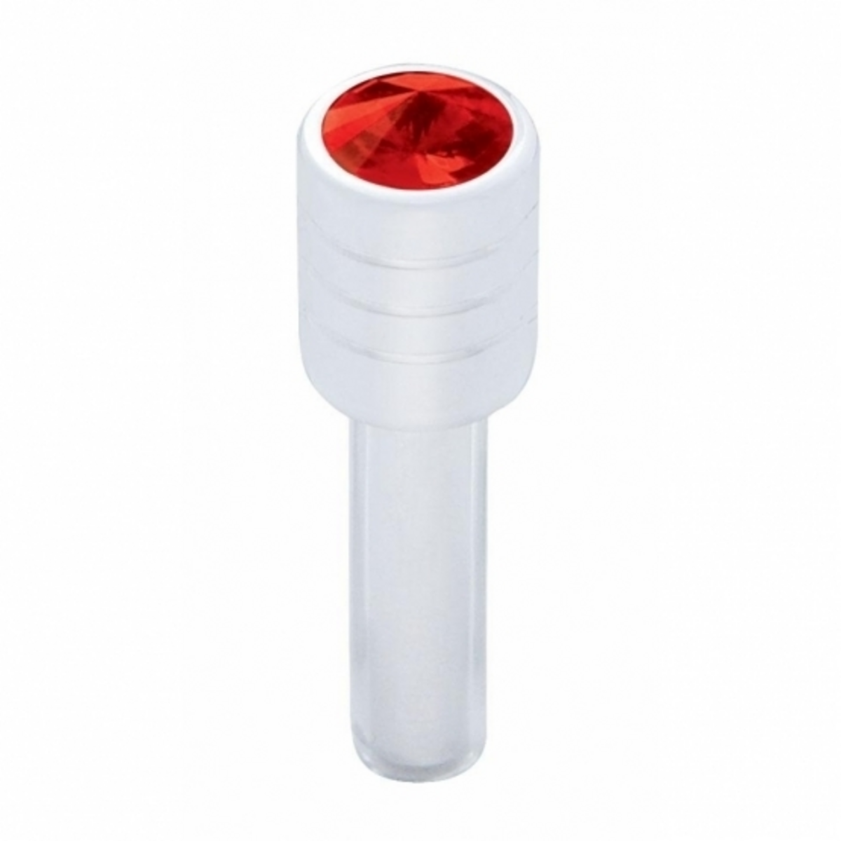 Chrome Door Lock Knob With 7/16" Red Crystal (2pc/set)