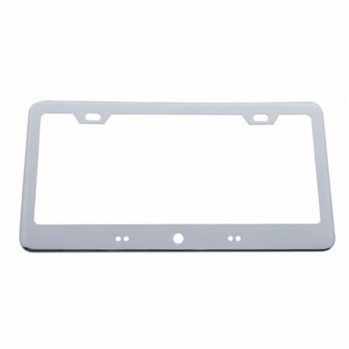 License Plate Frame With Bottom Mount LED Light Bar Cutout - Chrome (Bulk)