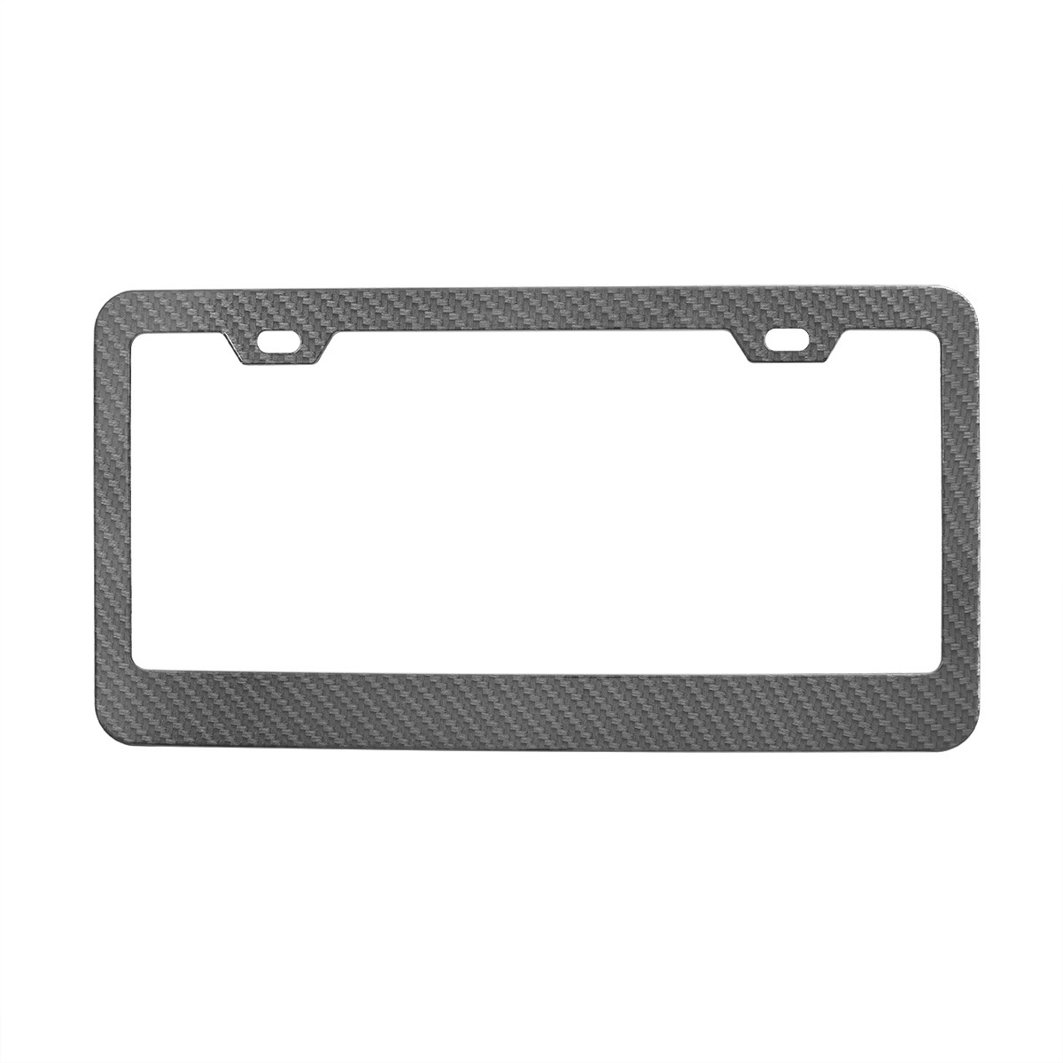 Carbon Fiber Style Wide Bottom License Plate Frame