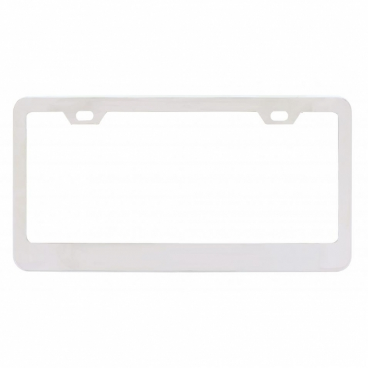 Chrome Wide Bottom 2 Hole License Plate Frame (Bulk)