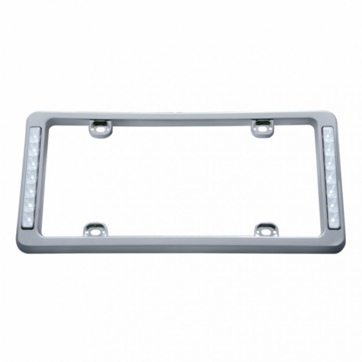 14 LED Chrome License Plate Frame - White LED/Clear Lens