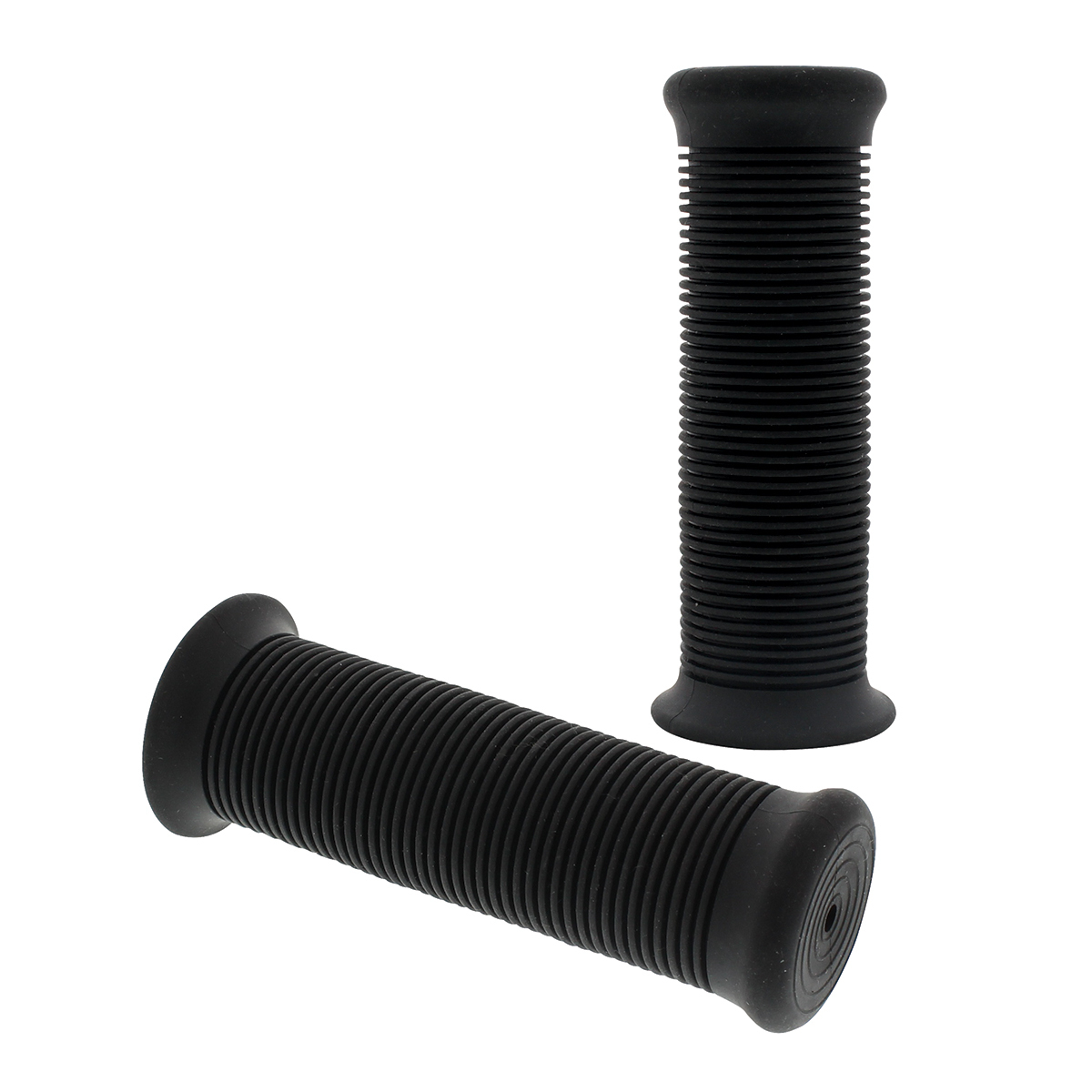 Black Motorcycle Rubber Grip Set - 1" or 1-1/8" (25/28mm) (Pair)