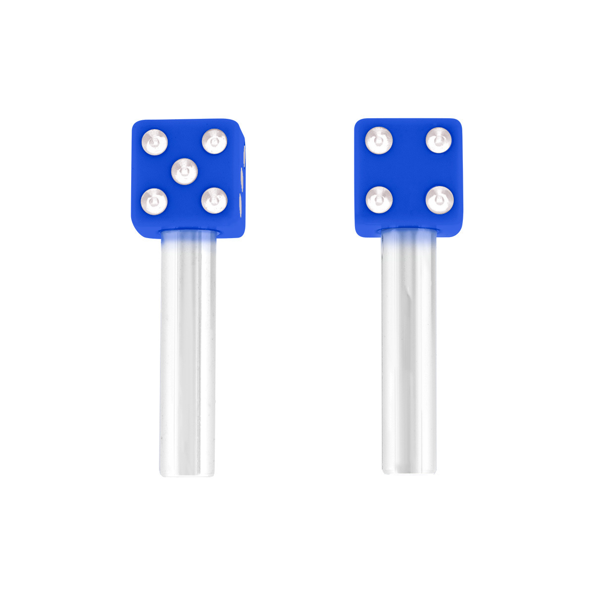 Dice Door Lock Knobs - Blue (2Pc/Set)