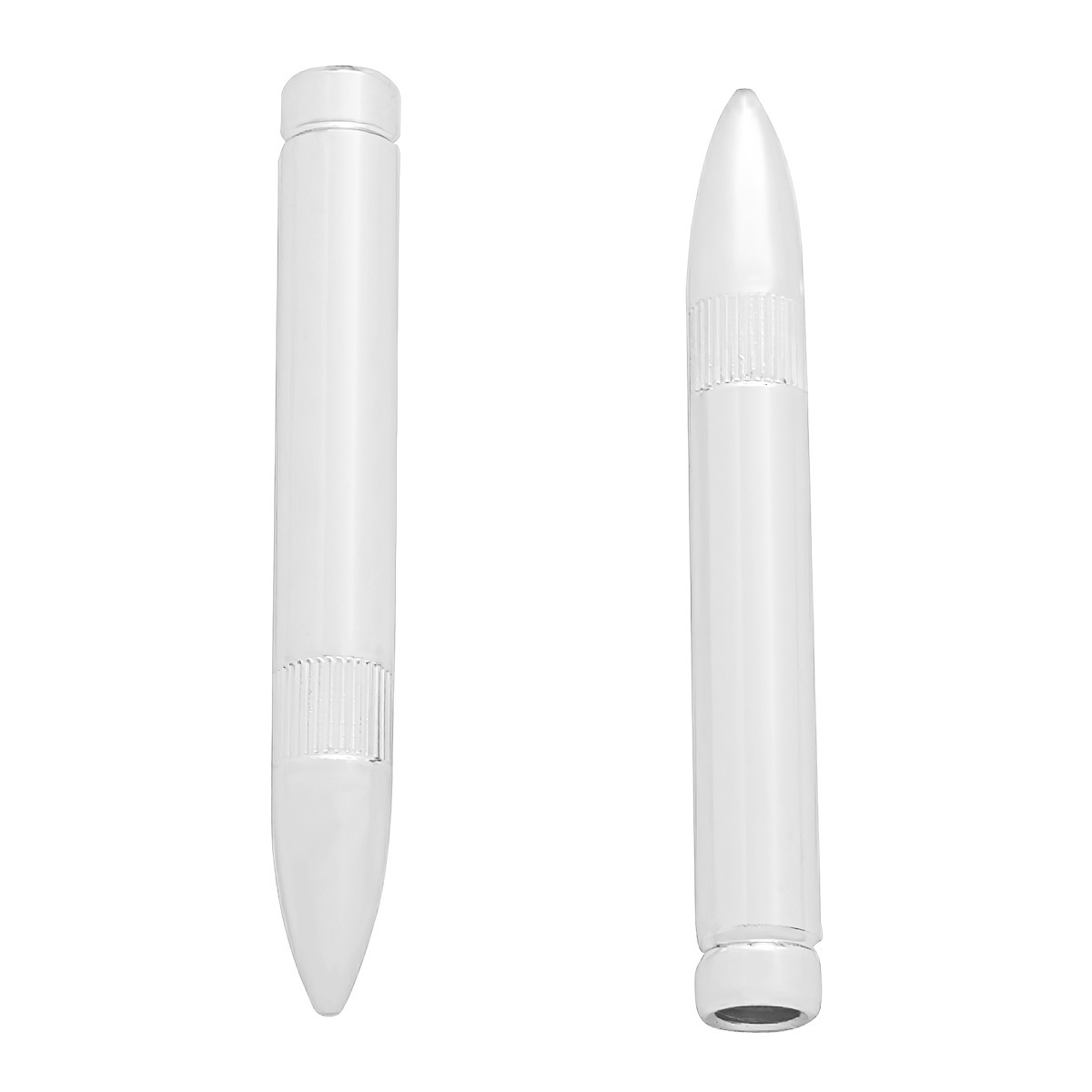 Chrome Bullet Shape Door Lock Knobs (2Pc/Set)