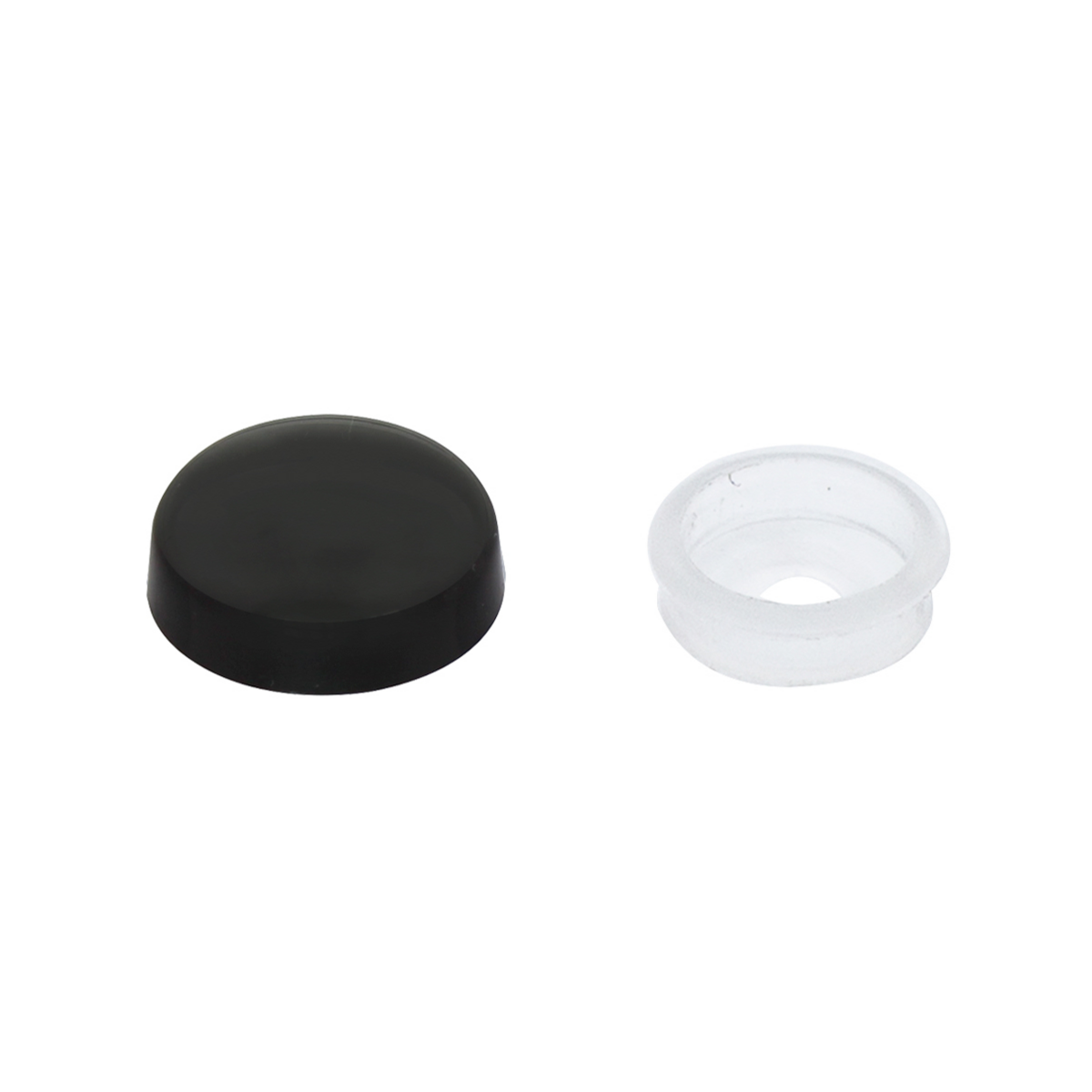 Black Plastic Snap-On Cap For #10 And #12 Screw (Bulk)