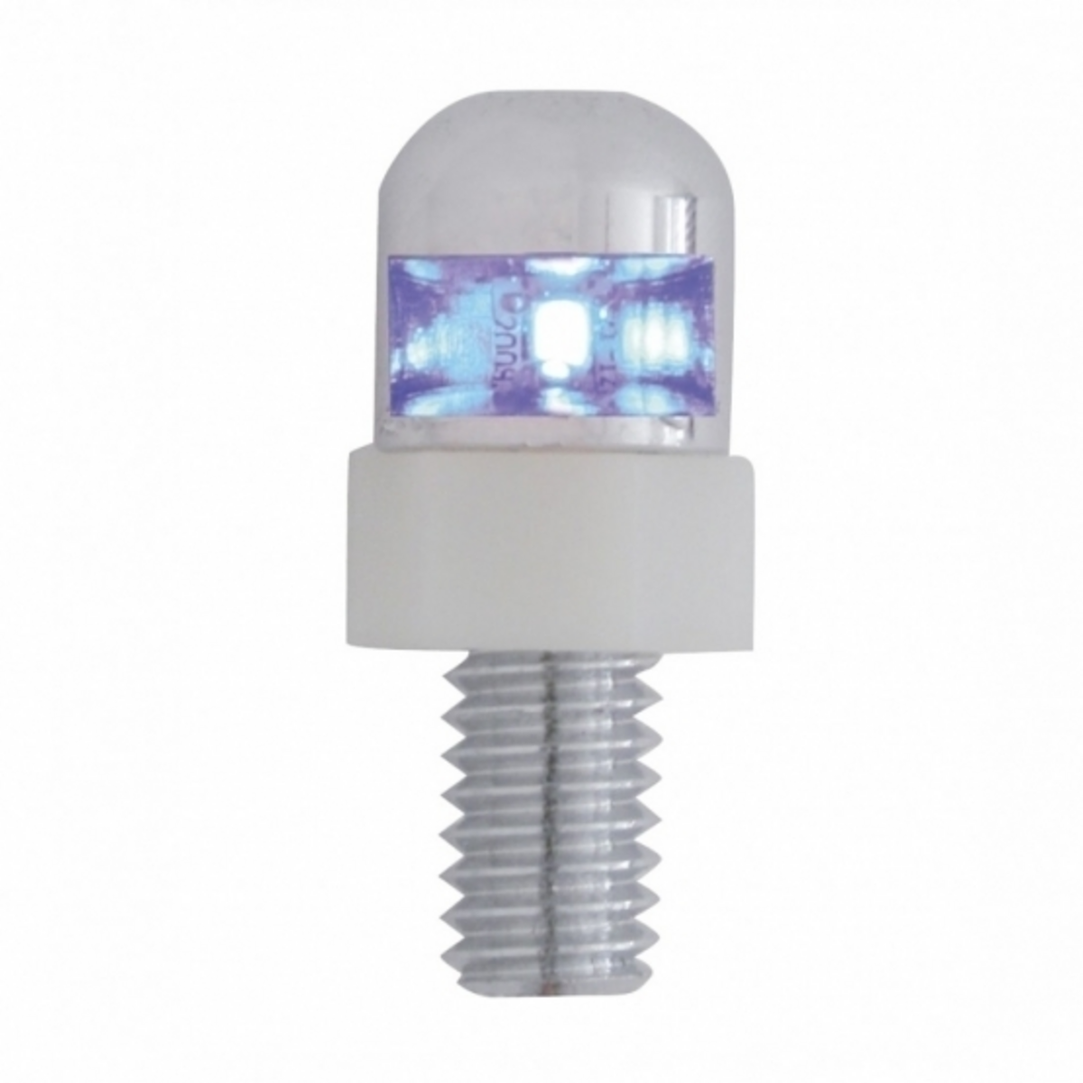 Single LED License Plate Fasteners - Blue LED (2-Pack)