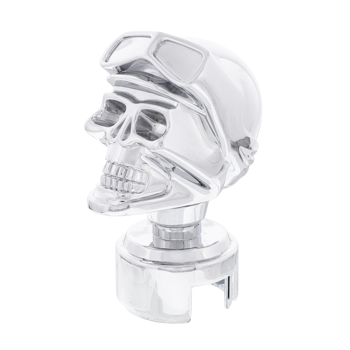 Skull Biker Gearshift Knob With 13/15/18 Speed Adapter - Chrome