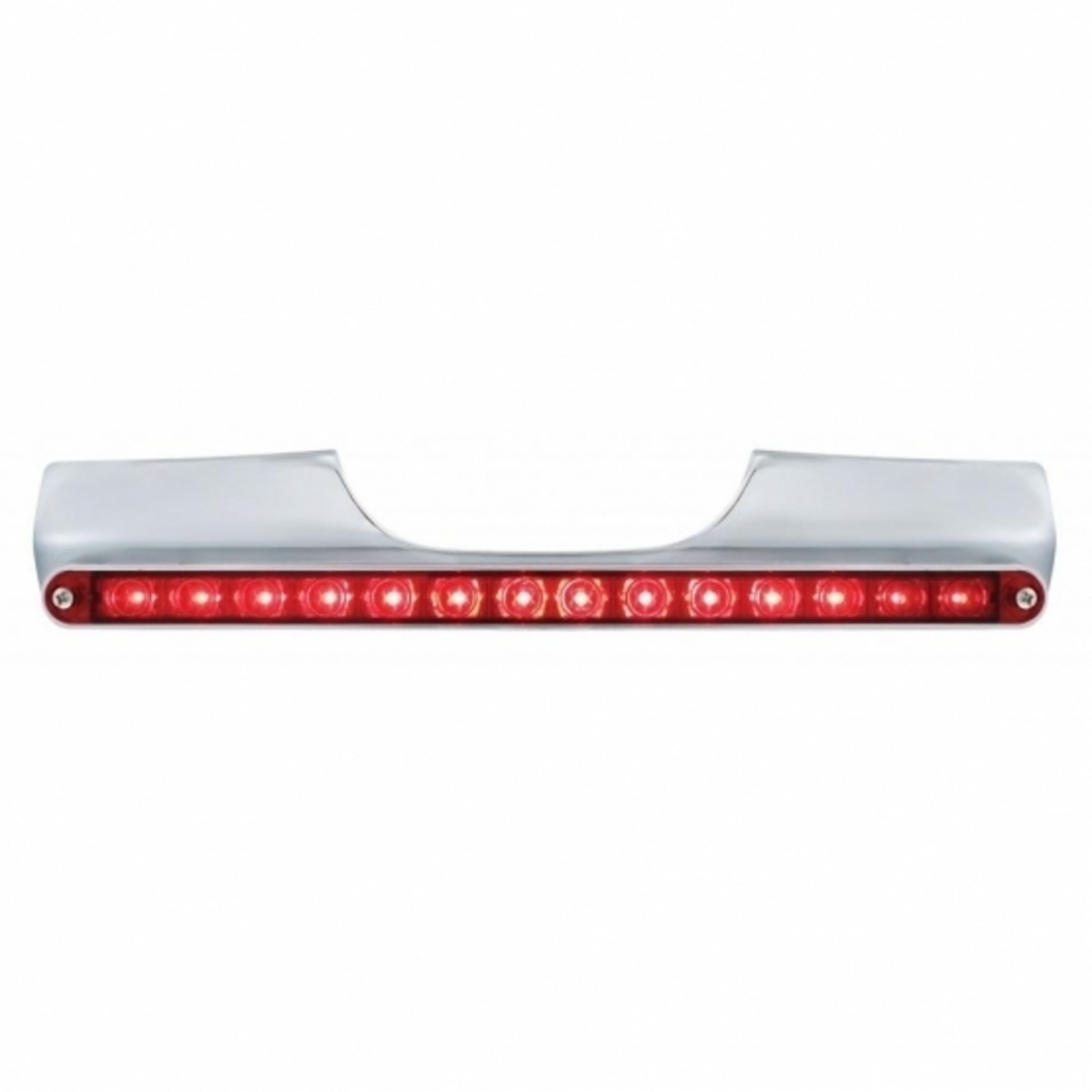 Motorcycle Rear Signal Light Bar With 14 LED 12" Light Bar - Red LED/Red Lens