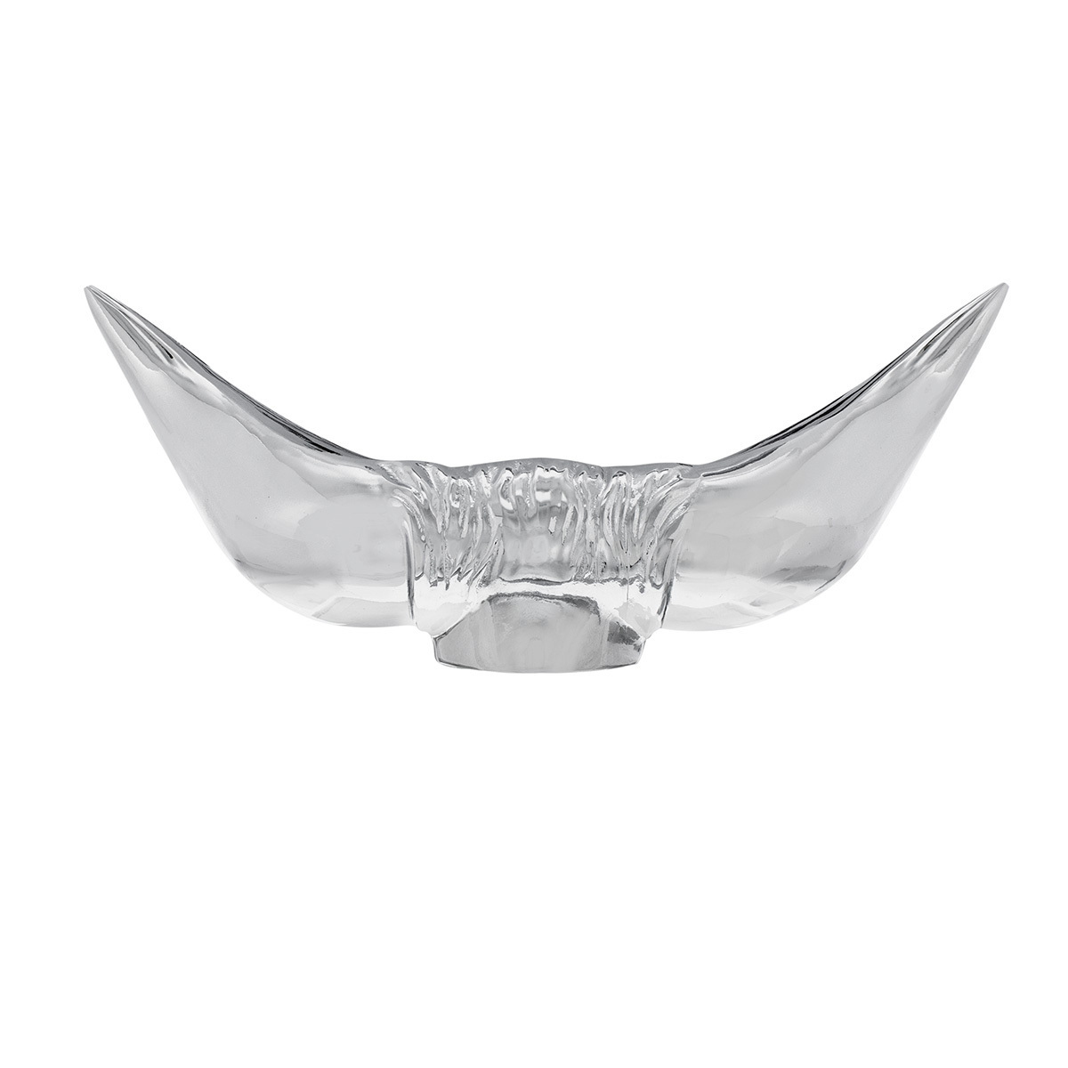 Die-Cast Bull Horn Hood Ornament - Chrome