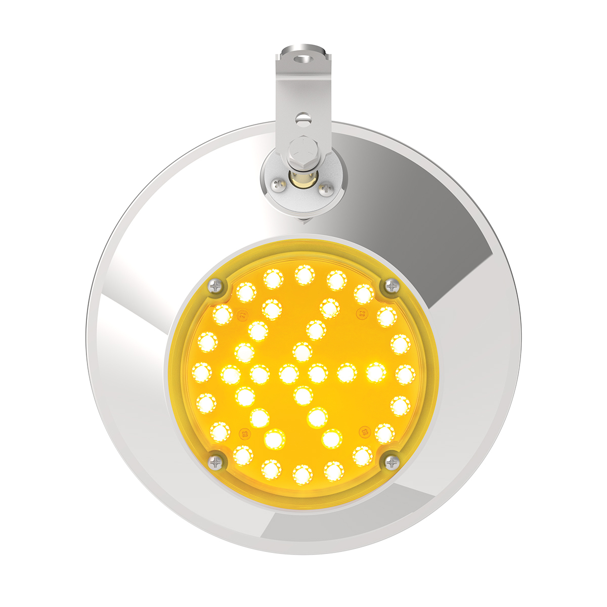 8-1/2" 430 Stainless Steel Convex Mirror With LED - Passenger