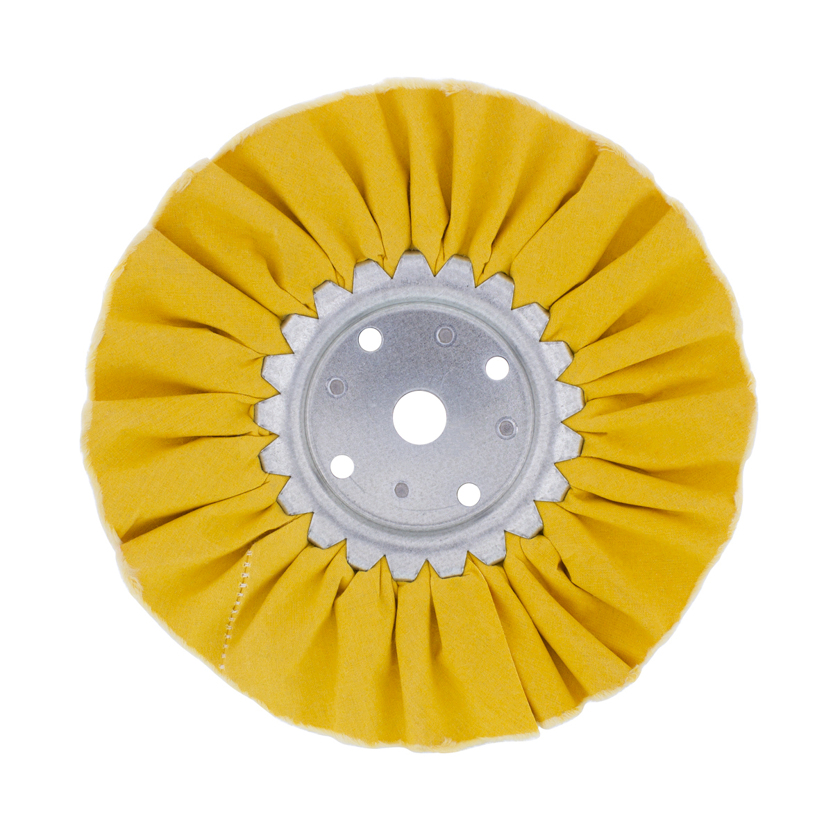 8" Yellow Treated Airway Buff - 5/8" & 1/2" Arbor