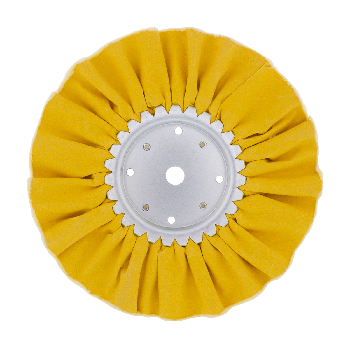 10" Yellow Treated Airway Buff - 5/8" & 1/2" Arbor