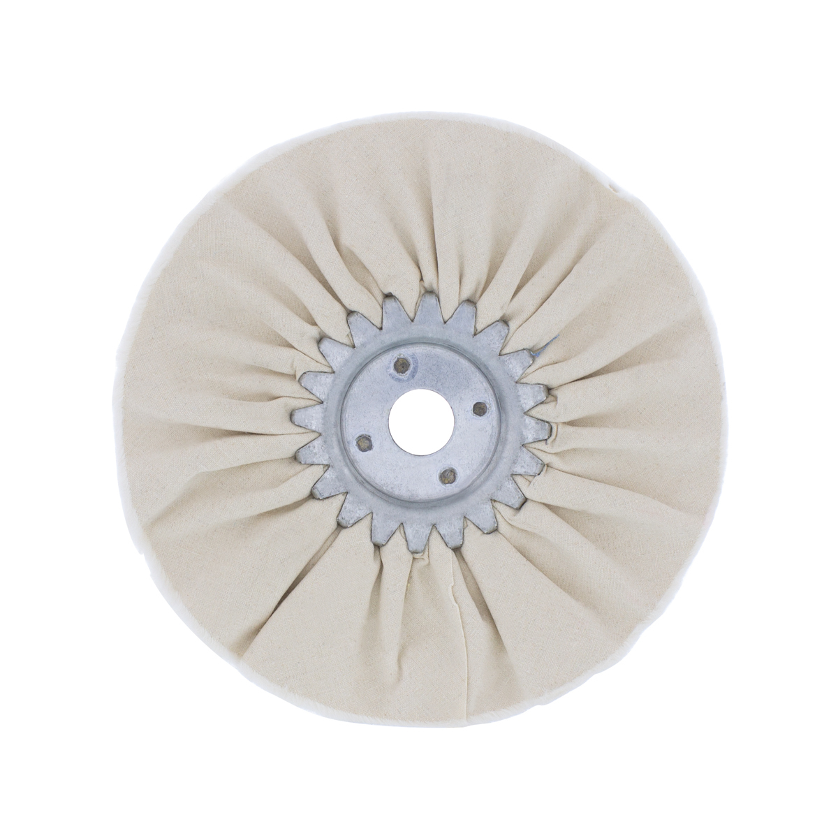 6" White Treated Airway Buff - 5/8" & 1/2" Arbor