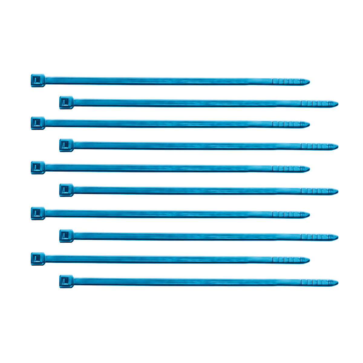 4" Nylon Cable Zip Ties - Blue (10-Pack)