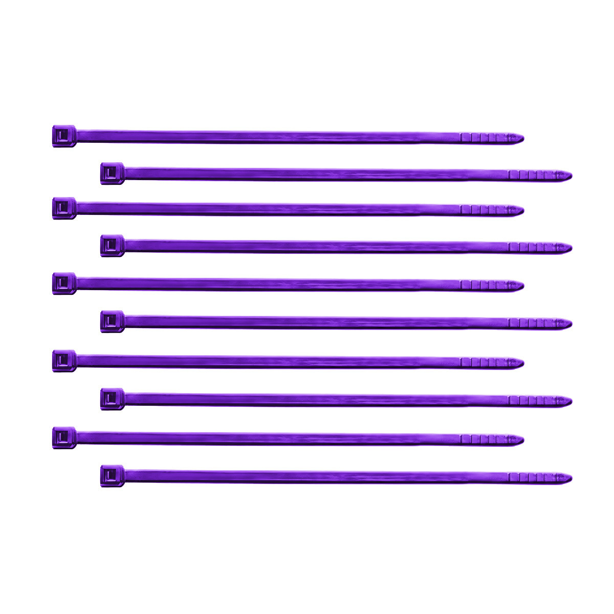 4" Nylon Cable Zip Ties - Purple (10-Pack)