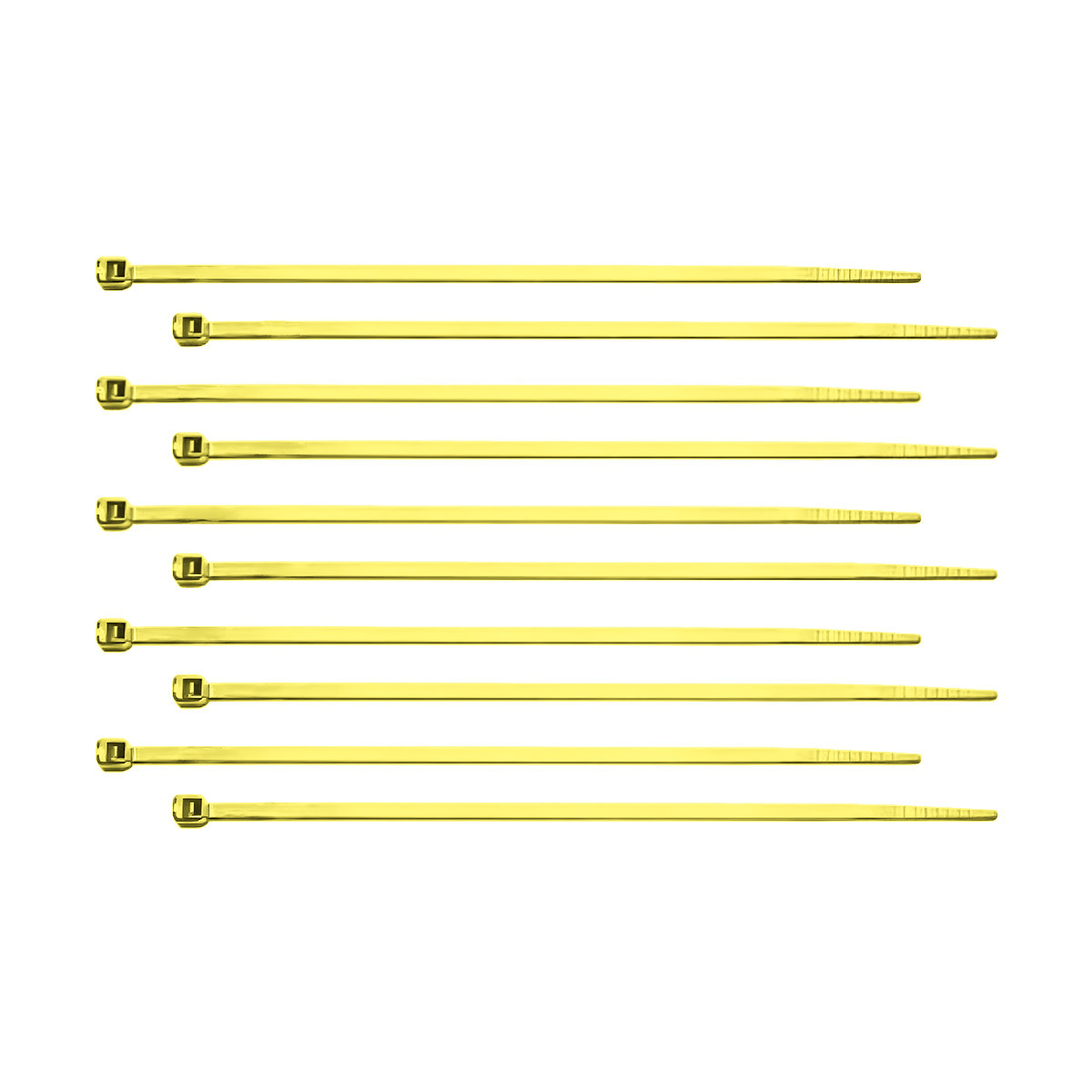 6" Nylon Cable Zip Ties - Brass (10-Pack)