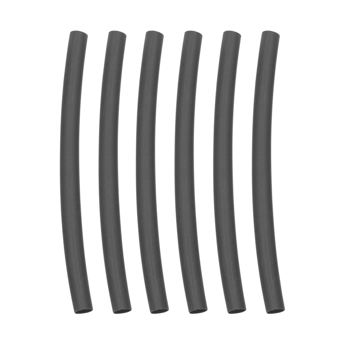 1/4" I.D. Black Heat Shrink Tubing, 4" Long (6-Pack)