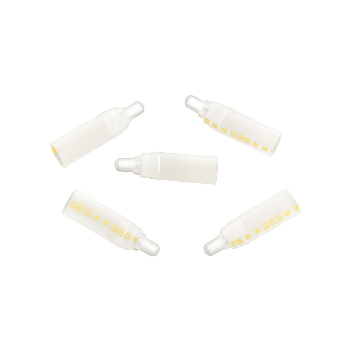 18-10 AWG CS Closed-End Heat Shrink Connector - Clear w/ Yellow Dash (5-Pack)