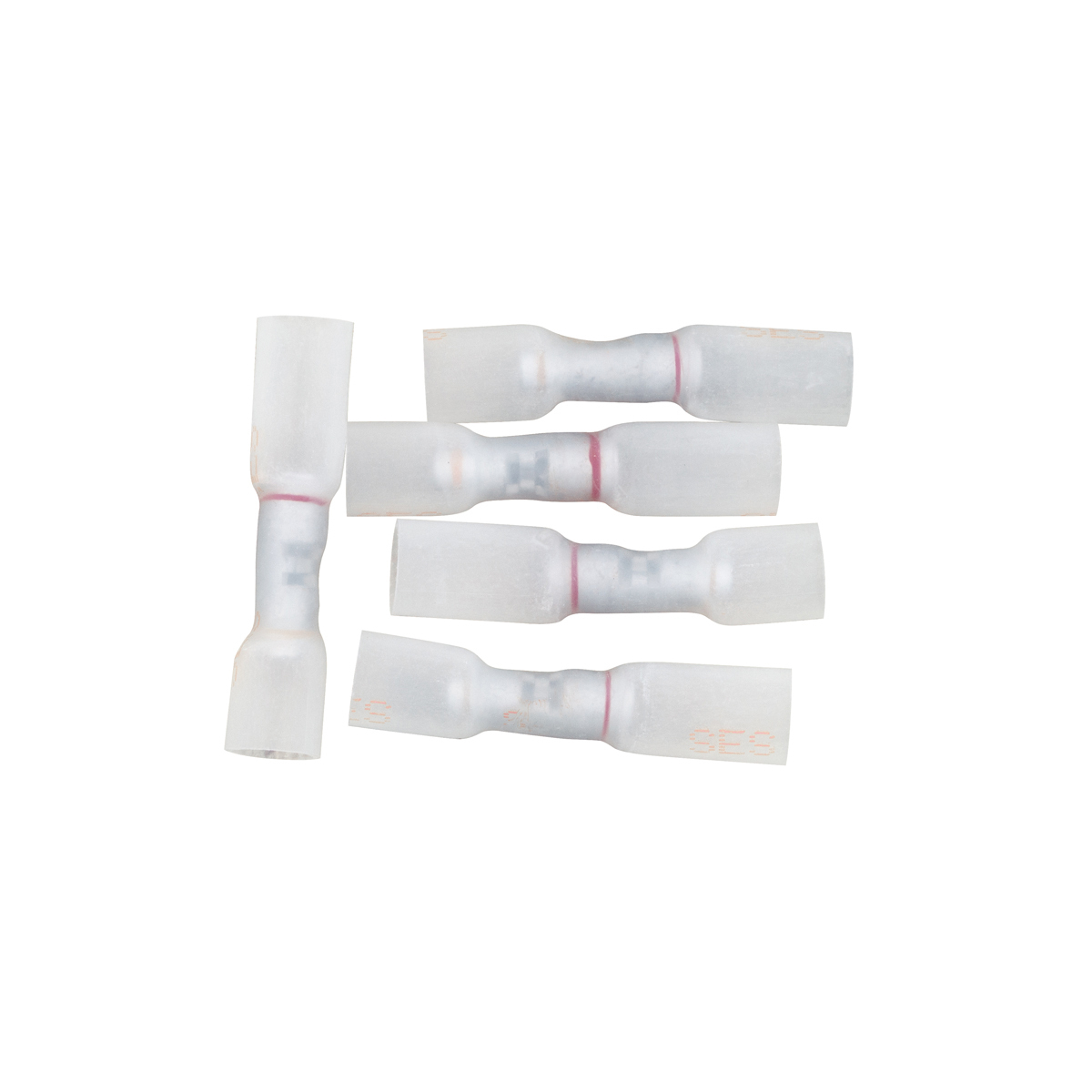 12-10 to 8 AWG CS Multi-Wire Heat Shrink Connector - Clear w/ Yellow Dash (5-Pack)