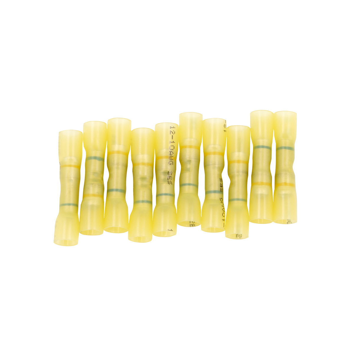 16-14 to 12-10 AWG CS Heat Shrink Step-Down Butt Connector - Yellow (10-Pack)