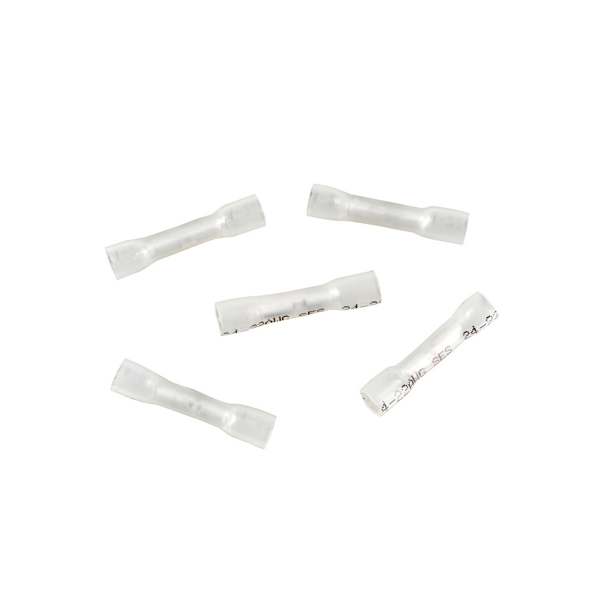 24-22 AWG CS Heat Shrink Butt Connector - Clear (5-Pack)