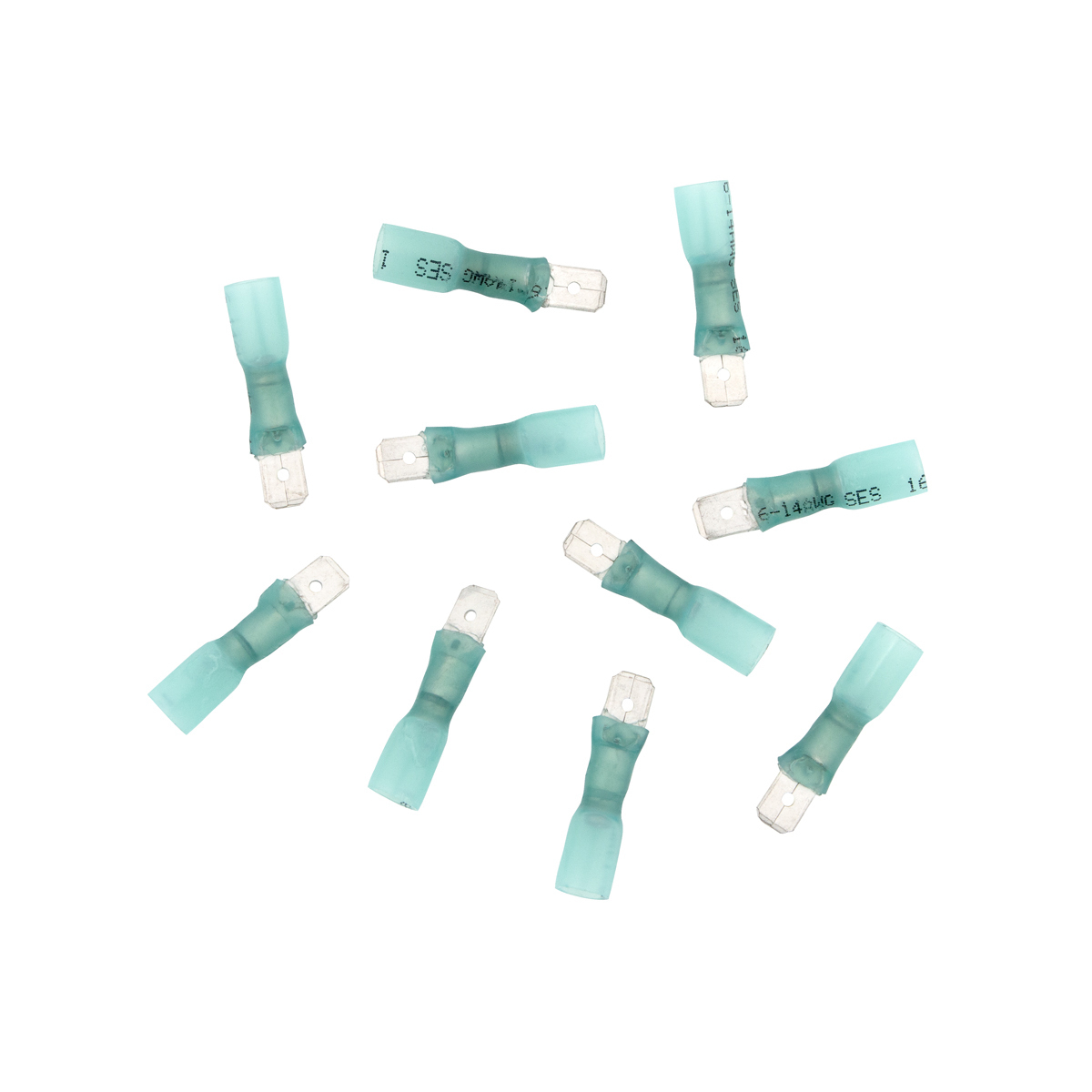 16-14 AWG .250 Tab CSS Heat Shrink M Disconnect - Blue (10-Pack)