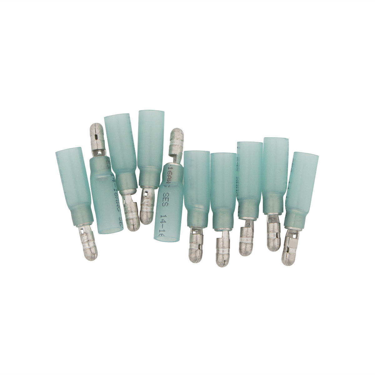 16-14 AWG .157 Tab CS Heat Shrink M Bullet - Blue (10-Pack)